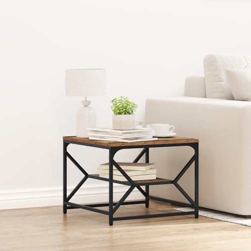 ZQQLVOO Couchtisch mit Ablage Holz-Optik Wohnzimmer möbel wohnzimmertisch for Esszimmer Innenraum 51x50x40 cm Holzwerkstoff von ZQQLVOO