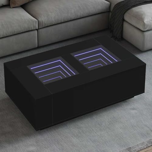 ZQQLVOO Couchtisch mit Infinity-LED Schwarz LED Infinity Spiegel Couchtisch mit RGB Beleuchtung und USB Anschluss 116x69x40 cm ZQQLVOO Couchtisch mit Infinity-LED Schwarz LED Infinity Spiegel Couchtisch mit RGB Beleuchtung und USB Anschluss 116x69x40 cm von ZQQLVOO