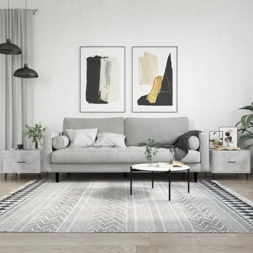 ZQQLVOO Couchtische 2 STK. Betongrau Tisch Wohnzimmer Wohnzimmer möbel for Innenraum Esszimmer 50x50x40 cm Holzwerkstoff von ZQQLVOO