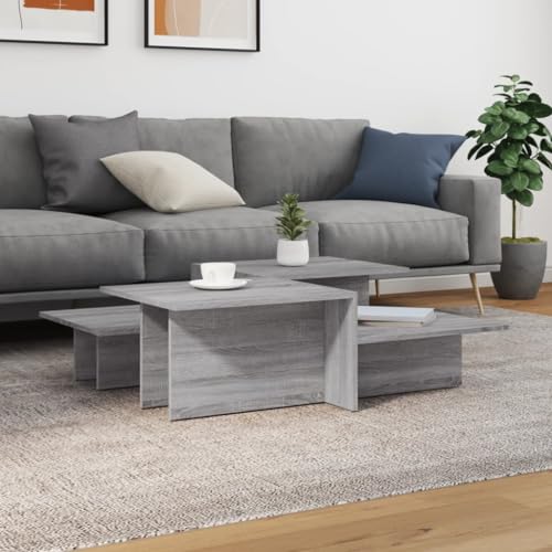 ZQQLVOO Couchtische 2 STK. Grau Sonoma Holzwerkstoff Coffee Table Couch Tisch for Innenraum Esszimmer von ZQQLVOO