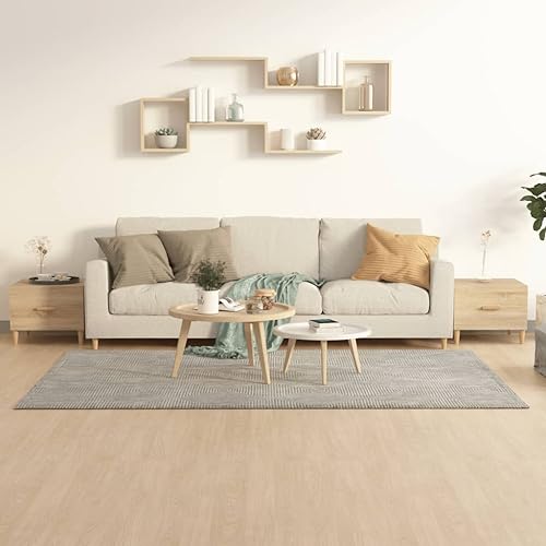ZQQLVOO Couchtische 2 STK. Sonoma-Eiche Beistelltisch mit Schublade aus Holzwerkstoff, minimalistisches Design und Stauraum 50x50x40 cm Holzwerkstoff ZQQLVOO Couchtische 2 STK. Sonoma-Eiche Beistelltisch mit Schublade aus Holzwerkstoff, minimalistisches Design und Stauraum 50x50x40 cm Holzwerkstoff von ZQQLVOO