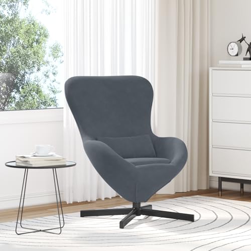 ZQQLVOO Ei-Stuhl Dunkelgrau Samt Chair Lounge Sessel for Balkon Schlafzimmer ZQQLVOO Ei-Stuhl Dunkelgrau Samt Chair Lounge Sessel for Balkon Schlafzimmer von ZQQLVOO