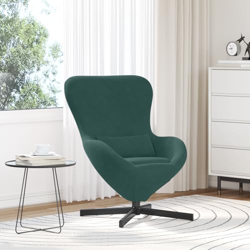 ZQQLVOO Ei-Stuhl Dunkelgrün Samt Lounge Sessel cocktailsessel for Büro Innenraum von ZQQLVOO
