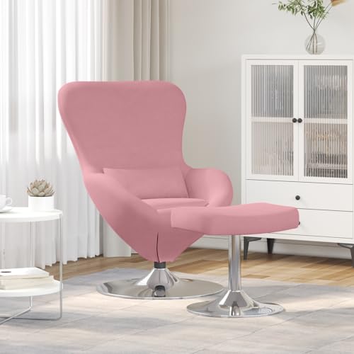ZQQLVOO Ei-Stuhl mit Fußhocker Rosa Samt lesesessel Lounge Sessel for Wohnzimmer Schlafzimmer ZQQLVOO Ei-Stuhl mit Fußhocker Rosa Samt lesesessel Lounge Sessel for Wohnzimmer Schlafzimmer von ZQQLVOO