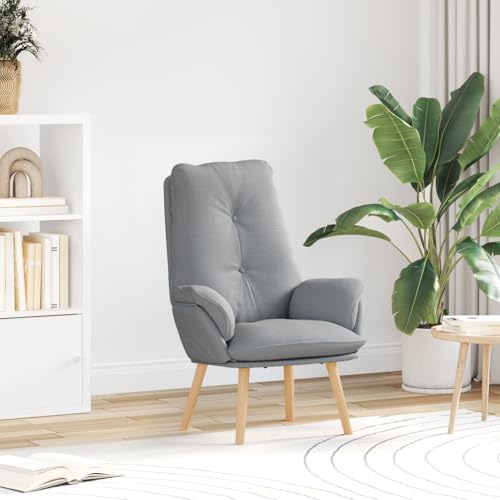 ZQQLVOO Entspannungssessel Hellgrau Stoff Lounge Sessel cocktailsessel for Schlafzimmer Balkon von ZQQLVOO