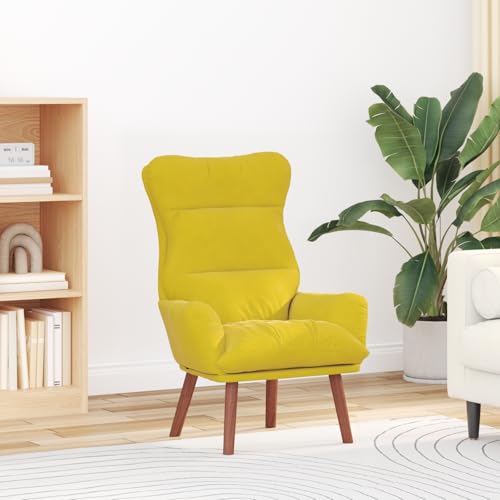 ZQQLVOO Entspannungsstuhl Gelbes Samt Lounge Sessel Chair for Büro Schlafzimmer von ZQQLVOO