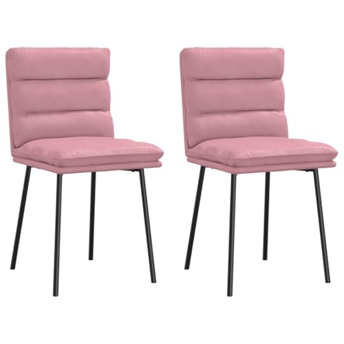 ZQQLVOO Esszimmerstühle 2 STK. Rosa Samt Küchenstühle Esszimmermöbel für Wohnzimmer von ZQQLVOO