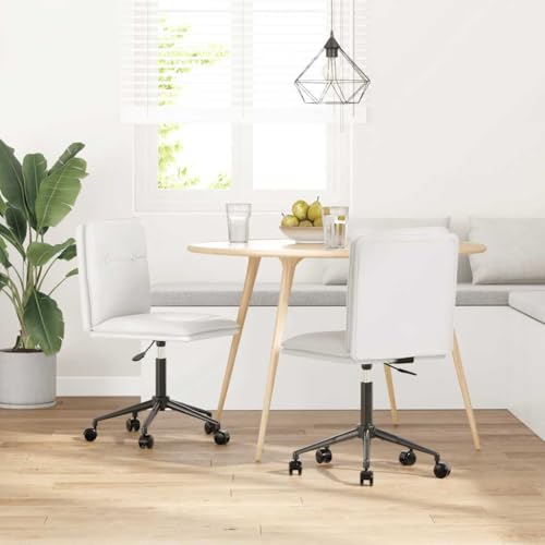 ZQQLVOO Esszimmerstühle 2 STK. Weiß Kunstleder Küchenstühle Stühle Esszimmer für Schlafzimmer ZQQLVOO Esszimmerstühle 2 STK. Weiß Kunstleder Küchenstühle Stühle Esszimmer für Schlafzimmer von ZQQLVOO