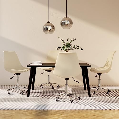 ZQQLVOO Esszimmerstühle 4 STK. Drehbar Creme Stoff Multifunktionaler Esszimmerstuhl Speisestühle für Büro ZQQLVOO Esszimmerstühle 4 STK. Drehbar Creme Stoff Multifunktionaler Esszimmerstuhl Speisestühle für Büro von ZQQLVOO
