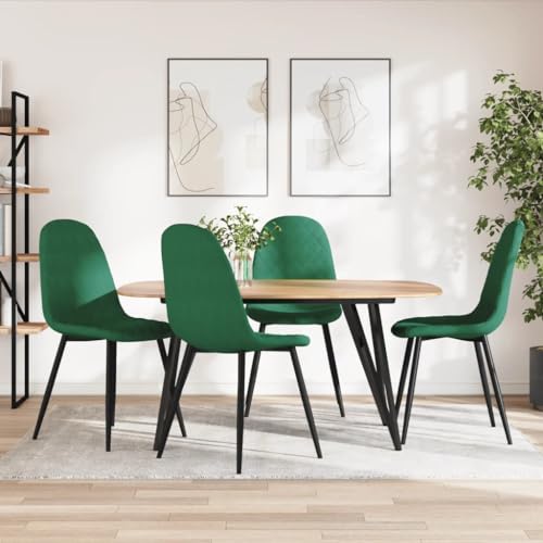 ZQQLVOO Esszimmerstühle 4 STK. Dunkelgrün Samt Bequeme Stühle Speisestühle für Schlafzimmer ZQQLVOO Esszimmerstühle 4 STK. Dunkelgrün Samt Bequeme Stühle Speisestühle für Schlafzimmer von ZQQLVOO