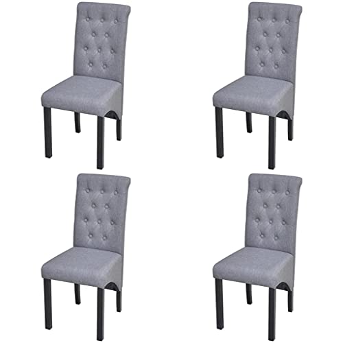 ZQQLVOO Esszimmerstühle 4 STK. Hellgrau Stoff Sitzgelegenheiten Küchenstühle für Esszimmerstuhl ZQQLVOO Esszimmerstühle 4 STK. Hellgrau Stoff Sitzgelegenheiten Küchenstühle für Esszimmerstuhl von ZQQLVOO