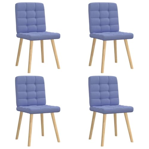 ZQQLVOO Esszimmerstühle 4 STK. Jeansblau Stoff Multifunktionaler Esszimmerstuhl Wohnzimmerstühle für Schlafzimmer ZQQLVOO Esszimmerstühle 4 STK. Jeansblau Stoff Multifunktionaler Esszimmerstuhl Wohnzimmerstühle für Schlafzimmer von ZQQLVOO