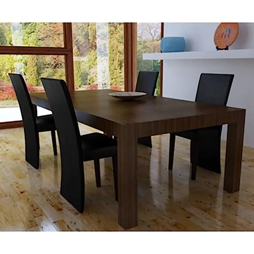 ZQQLVOO Esszimmerstühle 4 STK. Schwarz Kunstleder Sitzgelegenheiten Küchenstühle für Wohnzimmer ZQQLVOO Esszimmerstühle 4 STK. Schwarz Kunstleder Sitzgelegenheiten Küchenstühle für Wohnzimmer von ZQQLVOO
