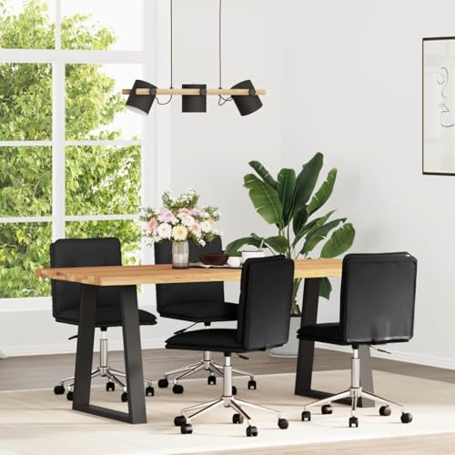 ZQQLVOO Esszimmerstühle 4 STK. Schwarz Kunstleder Speisestühle Multifunktionaler Esszimmerstuhl für Schlafzimmer von ZQQLVOO
