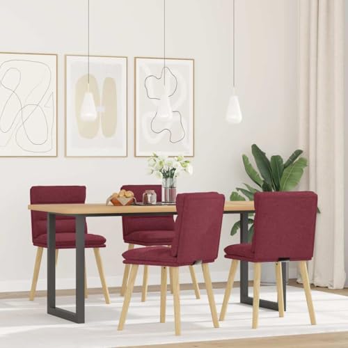 ZQQLVOO Esszimmerstühle 4 STK. Weinrot Stoff Multifunktionaler Esszimmerstuhl Speisestühle für Esszimmerstuhl ZQQLVOO Esszimmerstühle 4 STK. Weinrot Stoff Multifunktionaler Esszimmerstuhl Speisestühle für Esszimmerstuhl von ZQQLVOO