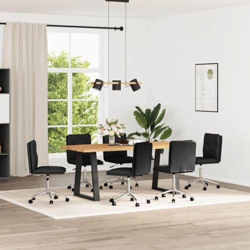 ZQQLVOO Esszimmerstühle 6 STK. Schwarz Kunstleder Speisestühle Stühle Esszimmer für Esszimmerstuhl ZQQLVOO Esszimmerstühle 6 STK. Schwarz Kunstleder Speisestühle Stühle Esszimmer für Esszimmerstuhl von ZQQLVOO