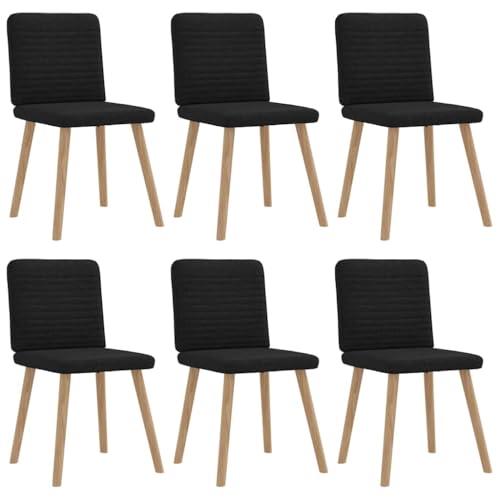 ZQQLVOO Esszimmerstühle 6 STK. Schwarz Stoff Küchenstühle Stühle Esszimmer für Büro von ZQQLVOO