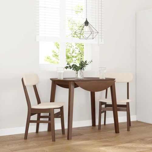 ZQQLVOO Esszimmerstühle mit Kissen 2 STK. Braun Massivholz Gummibaum Bequeme Stühle Speisestühle für Büro ZQQLVOO Esszimmerstühle mit Kissen 2 STK. Braun Massivholz Gummibaum Bequeme Stühle Speisestühle für Büro von ZQQLVOO