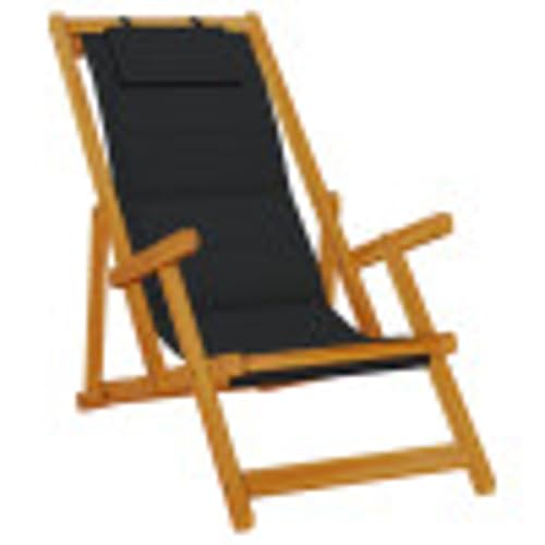 ZQQLVOO Faltbare Strandstühle 2er Set Schwarz Akazienholz & Textilene Gartenmöbel Outdoor-Stühle for Outdoor Balcony ZQQLVOO Faltbare Strandstühle 2er Set Schwarz Akazienholz & Textilene Gartenmöbel Outdoor-Stühle for Outdoor Balcony von ZQQLVOO