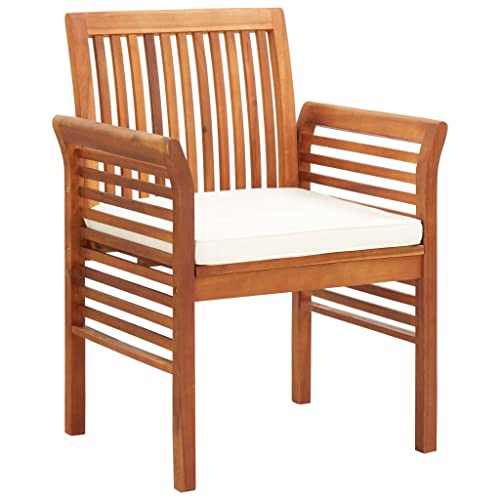 ZQQLVOO Garten-Essstühle mit Kissen 8 STK. Massivholz Akazie Outdoor-Stühle Balkonmöbel for Deck Patio von ZQQLVOO
