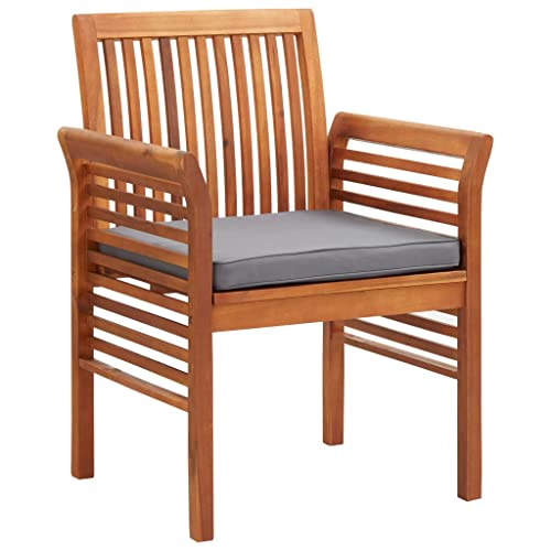 ZQQLVOO Garten-Essstühle mit Kissen 8 STK. Massivholz Akazie Sitzgelegenheiten für den Garten Outdoor-Stühle for Balcony Patio von ZQQLVOO