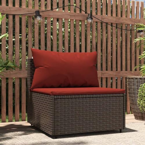 ZQQLVOO Garten-Mittelsofa mit Kissen Braun Poly Rattan “区分 for 室外 ZQQLVOO Garten-Mittelsofa mit Kissen Braun Poly Rattan “区分 for 室外 von ZQQLVOO