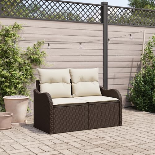 ZQQLVOO Gartensofa 2-Sitzer mit Kissen Braun Poly Rattan 使用逗号” for 室内 ZQQLVOO Gartensofa 2-Sitzer mit Kissen Braun Poly Rattan 使用逗号” for 室内 von ZQQLVOO