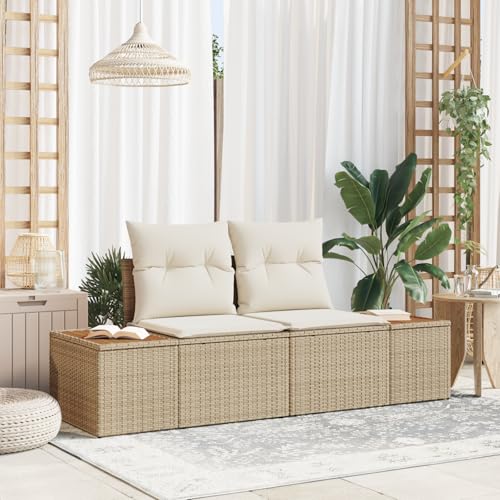 ZQQLVOO Gartensofa 2-Sitzer mit Stauraum und Kissen Beige Poly Rattan 使用逗号” for 卧室 ZQQLVOO Gartensofa 2-Sitzer mit Stauraum und Kissen Beige Poly Rattan 使用逗号” for 卧室 von ZQQLVOO
