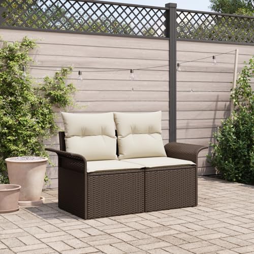 ZQQLVOO Gartensofa 2-Sitzer mit Stauraum und Kissen Braun Poly Rattan 使用逗号” for 室外 ZQQLVOO Gartensofa 2-Sitzer mit Stauraum und Kissen Braun Poly Rattan 使用逗号” for 室外 von ZQQLVOO