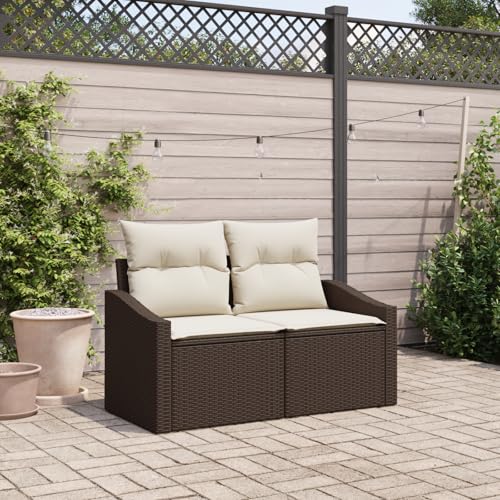 ZQQLVOO Gartensofa 2-Sitzer mit Stauraum und Kissen Braun Poly Rattan “区分 for 室外 ZQQLVOO Gartensofa 2-Sitzer mit Stauraum und Kissen Braun Poly Rattan “区分 for 室外 von ZQQLVOO