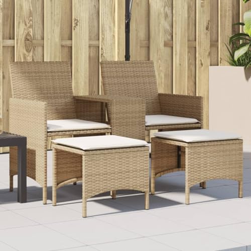 ZQQLVOO Gartensofa 2-Sitzer mit Tisch und Hockern Beige Poly Rattan 使用逗号” for 室外 ZQQLVOO Gartensofa 2-Sitzer mit Tisch und Hockern Beige Poly Rattan 使用逗号” for 室外 von ZQQLVOO