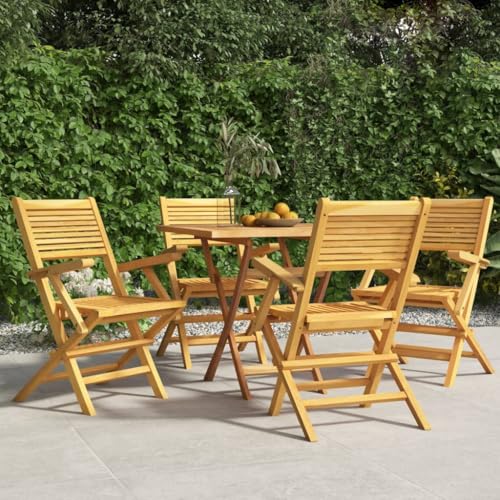 ZQQLVOO Gartenstühle 4 STK. Klappbar 55x62x90 cm Massivholz Teak Terrassenmöbel Balkonmöbel for Patio Garden ZQQLVOO Gartenstühle 4 STK. Klappbar 55x62x90 cm Massivholz Teak Terrassenmöbel Balkonmöbel for Patio Garden von ZQQLVOO