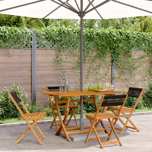 ZQQLVOO Gartenstühle 4 STK. Klappbar Schwarz Massivholz Akazie Sitzmöglichkeiten im Freien Gartenbestuhlung for Lawn Patio ZQQLVOO Gartenstühle 4 STK. Klappbar Schwarz Massivholz Akazie Sitzmöglichkeiten im Freien Gartenbestuhlung for Lawn Patio von ZQQLVOO