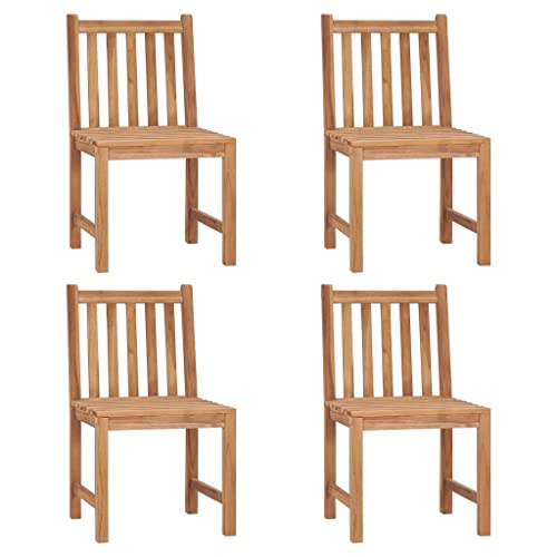 ZQQLVOO Gartenstühle 4 STK. Massivholz Teak Sitzmöbel für den Garten Gartenmöbelstühle for Patio Deck von ZQQLVOO