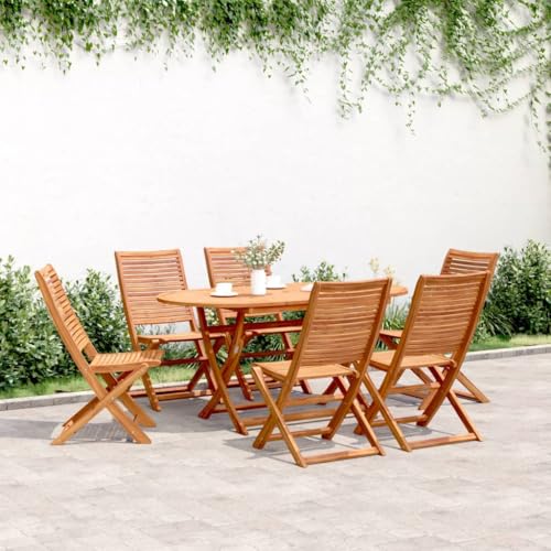 ZQQLVOO Gartenstühle 6 STK. Klappbar 51x66x95 cm Massivholz Akazie Sitzmöglichkeiten im Freien Outdoor-Stühle for Outdoor Deck von ZQQLVOO
