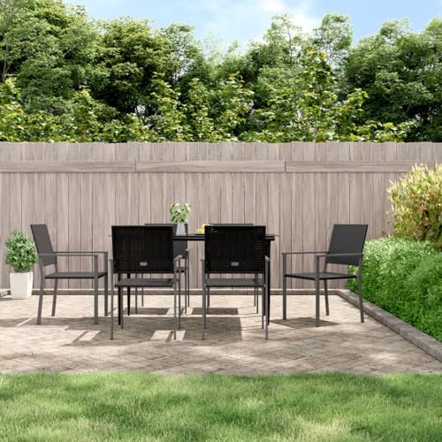 ZQQLVOO Gartenstühle 6 STK. Schwarz 54x62,5x89 cm Poly Rattan Terrassenmöbel Outdoor-Stühle for Patio Balcony ZQQLVOO Gartenstühle 6 STK. Schwarz 54x62,5x89 cm Poly Rattan Terrassenmöbel Outdoor-Stühle for Patio Balcony von ZQQLVOO