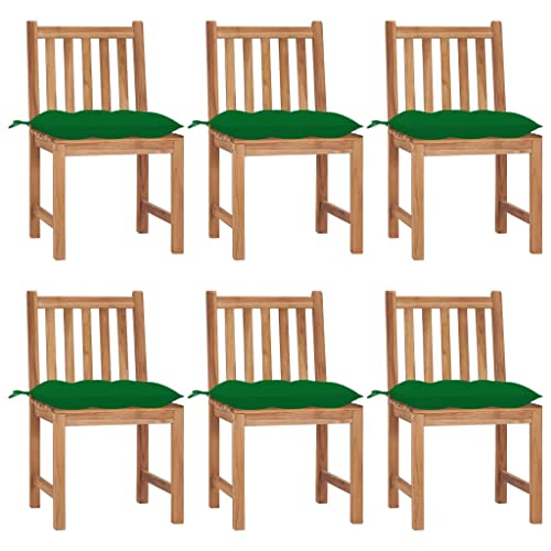 ZQQLVOO Gartenstühle 6 STK. mit Kissen Massivholz Teak Gartenbestuhlung Outdoor-Stühle for Garden Patio ZQQLVOO Gartenstühle 6 STK. mit Kissen Massivholz Teak Gartenbestuhlung Outdoor-Stühle for Garden Patio von ZQQLVOO
