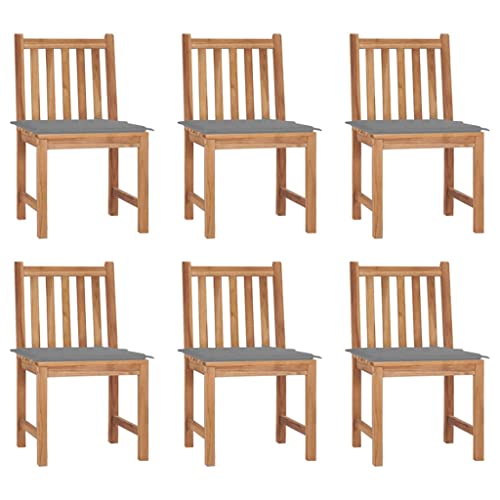 ZQQLVOO Gartenstühle 6 STK. mit Kissen Massivholz Teak Gartenmöbelstühle Terrassenmöbel for Patio Lawn ZQQLVOO Gartenstühle 6 STK. mit Kissen Massivholz Teak Gartenmöbelstühle Terrassenmöbel for Patio Lawn von ZQQLVOO
