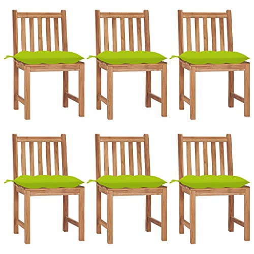 ZQQLVOO Gartenstühle 6 STK. mit Kissen Massivholz Teak Sitzmöglichkeiten im Freien Balkonmöbel for Lawn Deck ZQQLVOO Gartenstühle 6 STK. mit Kissen Massivholz Teak Sitzmöglichkeiten im Freien Balkonmöbel for Lawn Deck von ZQQLVOO