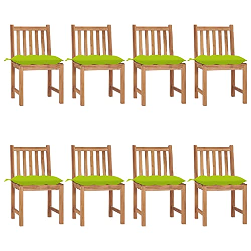 ZQQLVOO Gartenstühle 8 STK. mit Kissen Massivholz Teak Gartenbestuhlung Gartenmöbel for Deck Garden ZQQLVOO Gartenstühle 8 STK. mit Kissen Massivholz Teak Gartenbestuhlung Gartenmöbel for Deck Garden von ZQQLVOO