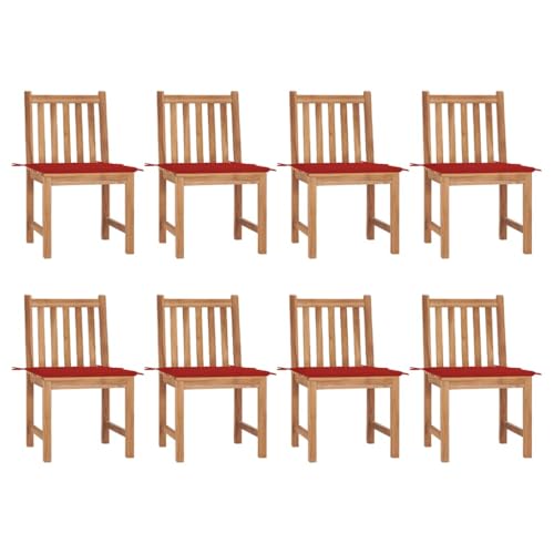 ZQQLVOO Gartenstühle 8 STK. mit Kissen Massivholz Teak Gartenmöbelstühle Terrassenmöbel for Patio Deck ZQQLVOO Gartenstühle 8 STK. mit Kissen Massivholz Teak Gartenmöbelstühle Terrassenmöbel for Patio Deck von ZQQLVOO