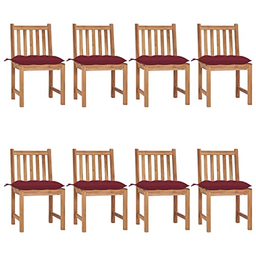 ZQQLVOO Gartenstühle 8 STK. mit Kissen Massivholz Teak Outdoor-Stühle Gartenmöbel for Balcony Lawn ZQQLVOO Gartenstühle 8 STK. mit Kissen Massivholz Teak Outdoor-Stühle Gartenmöbel for Balcony Lawn von ZQQLVOO