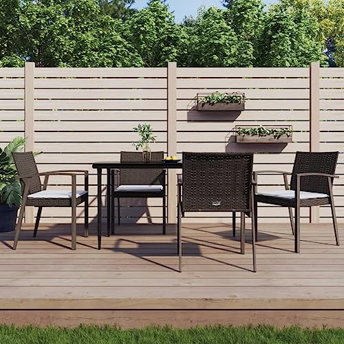 ZQQLVOO Gartenstühle mit Kissen 4 STK. Braun 56,5x57x83 cm Poly Rattan Gartenbestuhlung Sitzmöglichkeiten im Freien for Balcony Outdoor ZQQLVOO Gartenstühle mit Kissen 4 STK. Braun 56,5x57x83 cm Poly Rattan Gartenbestuhlung Sitzmöglichkeiten im Freien for Balcony Outdoor von ZQQLVOO