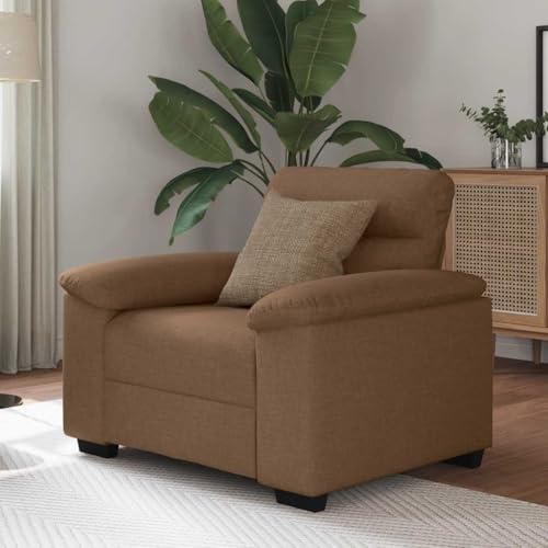 ZQQLVOO Gemütlicher Sessel mit Polsterung und Armlehnen aus strapazierfähigem Polyester für Wohnzimmer, Büro oder Gästezimmer – Robuster Holz-Metall-Gestell, atmungsaktiv und bequem von ZQQLVOO