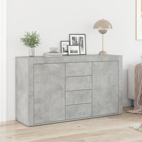 ZQQLVOO Graues Sideboard mit Beton-Optik, 3 Schubladen und 2 verstellbaren Regalen – Modernes Buffet für Esszimmer und Wohnzimmer mit großzügigem Stauraum ZQQLVOO Graues Sideboard mit Beton-Optik, 3 Schubladen und 2 verstellbaren Regalen – Modernes Buffet für Esszimmer und Wohnzimmer mit großzügigem Stauraum von ZQQLVOO