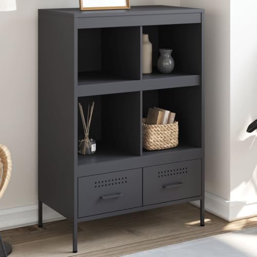 ZQQLVOO Highboard Anthrazit gartenschrank kommoden for Innenraum Büro 68x39x101,5 cm Stahl ZQQLVOO Highboard Anthrazit gartenschrank kommoden for Innenraum Büro 68x39x101,5 cm Stahl von ZQQLVOO