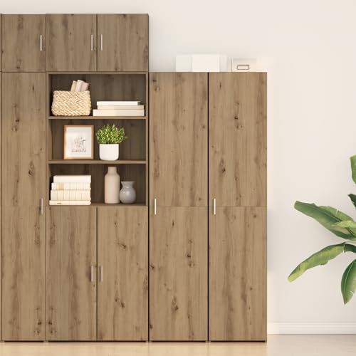 ZQQLVOO Highboard Artisan Eiche gartenschrank Schrank for Innenraum Wohnzimmer 40x42,5x185 cm Holzwerkstoff von ZQQLVOO
