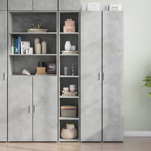 ZQQLVOO Highboard Betongrau gartenschrank Schrank for Büro Schlafzimmer 30x41x185 cm Holzwerkstoff von ZQQLVOO