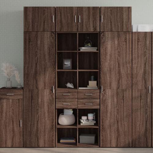 ZQQLVOO Highboard Braun Eichen-Optik gartenschrank sideboards for Wohnzimmer Innenraum 70x42,5x185 cm Holzwerkstoff von ZQQLVOO