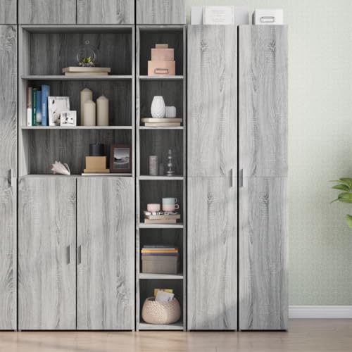 ZQQLVOO Highboard Grau Sonoma-Eiche gartenschrank kleiderschrank for Wohnzimmer Innenraum 30x41x185 cm Holzwerkstoff von ZQQLVOO